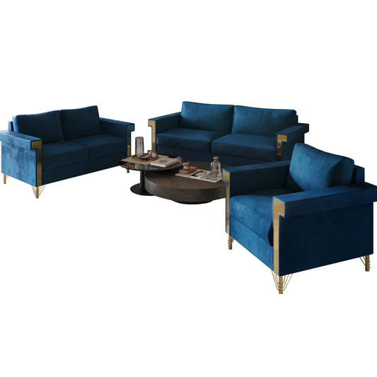 3 - Piece Velvet Living Room Set